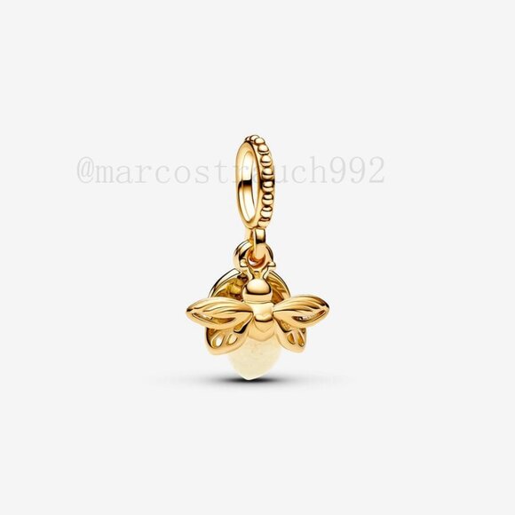 Pandora Glow-in-the-dark Firefly Dangle Charm - Picture 1 of 6
